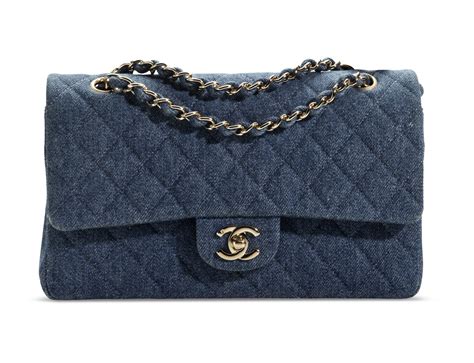 chanel classic handbag cloth blue|chanel traditional handbags.